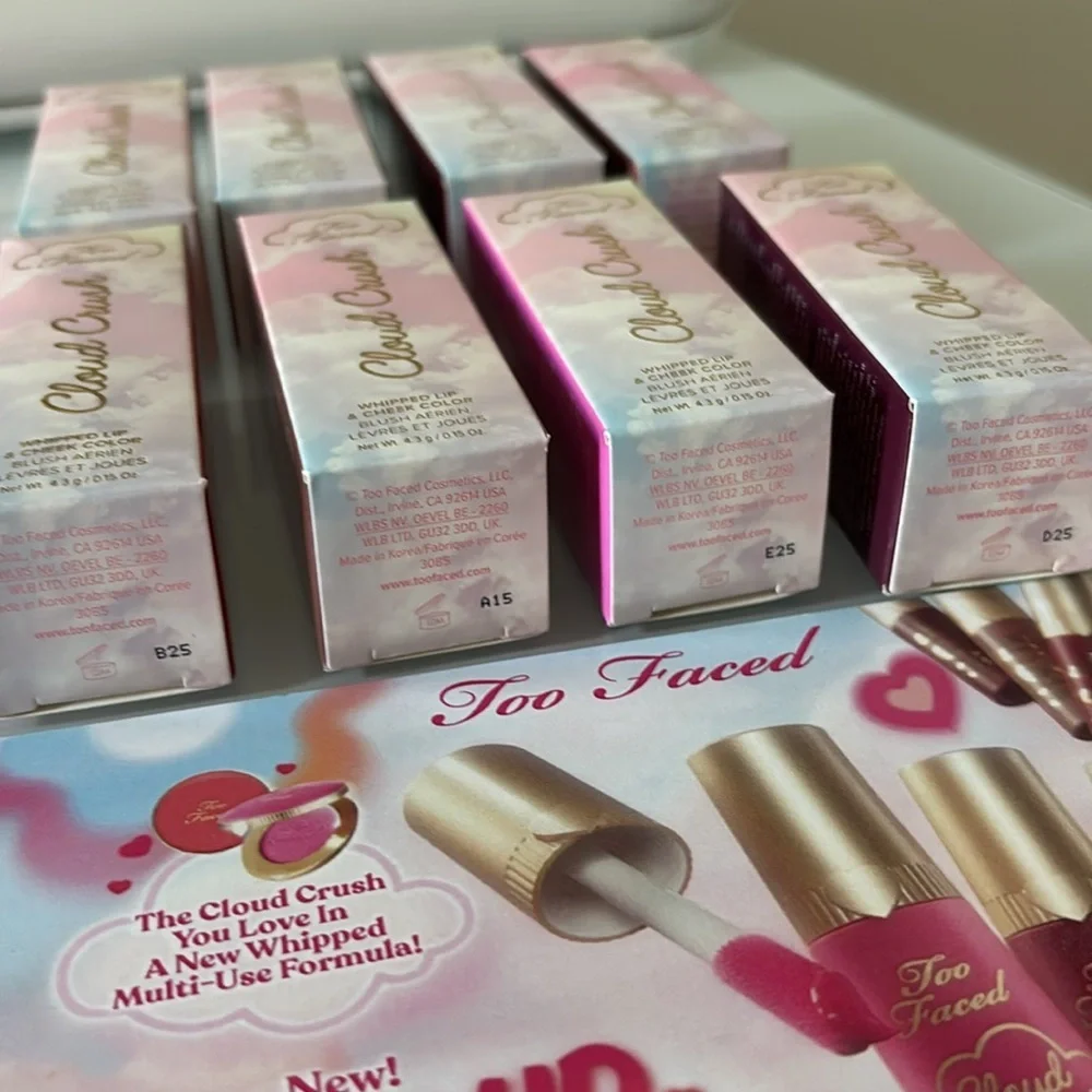 Too Faced Cloud Crush whipped lip & cheek blush ALL SHADES!!